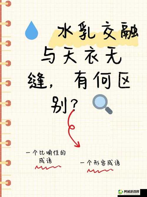 水乳交融 VS 天衣无缝：区别何在